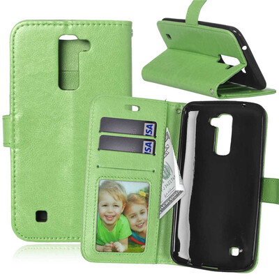

Green Style Classic Flip Cover with Stand Function and Credit Card Slot for LG K10