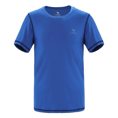 

Camel (верблюд) Футболка пара дышащей спорт на открытом воздухе моды вокруг шеи женщина A7S1U7204 светло-голубой футболки S