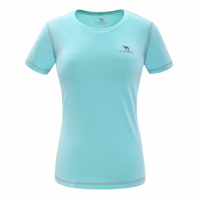 

Camel CAMEL outdoor sports T-shirt couples breathable round neck sports fashion short-sleeved T-shirt female A7S1U7204 pink blue M