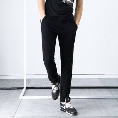 

Мужские повседневные брюки YOMS Мужские хлопчатобумажные брюки с прямыми спортивными тканями с одноразовыми одноразовыми штанами Мужские спортивные штаны 02262 Черный XXL185