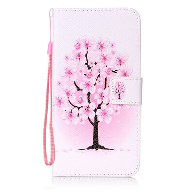 

Peach Blossom Design PU Leather Flip Cover Wallet Card Holder Case for Samsung Galaxy S6 Edge PlusG9280