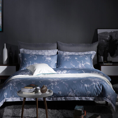 

Langsha bedding home textiles high-density high-density four-piece cotton cotton bed sheets quilt cover bed linen kit free wind 18-20 m bed quilt 220 240cm