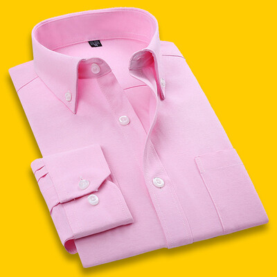 

Paul Proton (paul promend) men's iron-free Oxford long-sleeved shirt business casual shirt pale pink NJF03 44