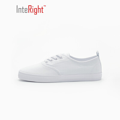 

Ms INTERIGHT pure color fresh fashion leisure sports canvas shoes DW04 white 38