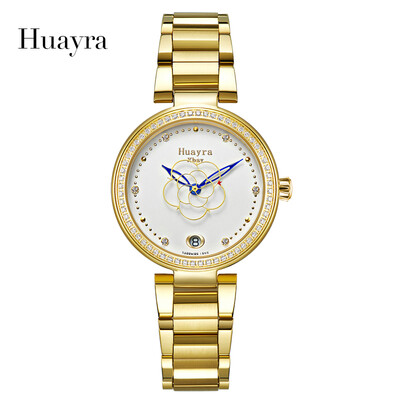 

Brand Luxury Huayra Fashion Creative Flower Second Hands Водонепроницаемая сталь Автоматические женские часы HY1102