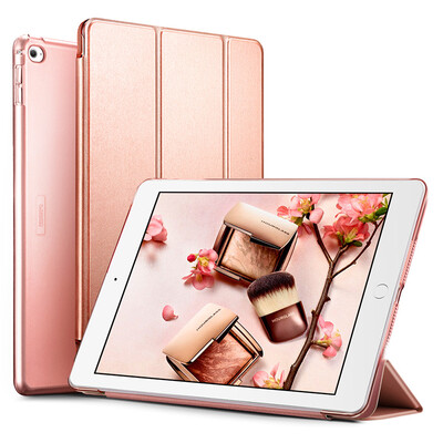 

(ESR) Apple iPad Air2 / 6 защитная крышка / оболочка светлая капля / три складных кронштейна кожаные перчатки серия из розового золота