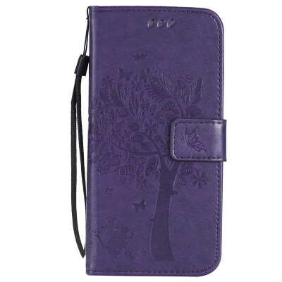 

Purple Tree Design PU Leather Flip Cover Wallet Card Holder Case for SAMSUNG S7EDGE