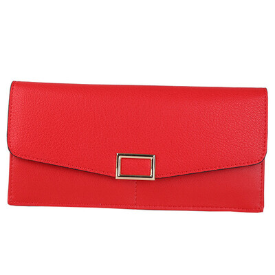 

Pierre Cardin pierrecardin wallet female Korean version of the fashionable thin money female wallet long paragraph cowhide ticket folder gift box P6C660064-64C red