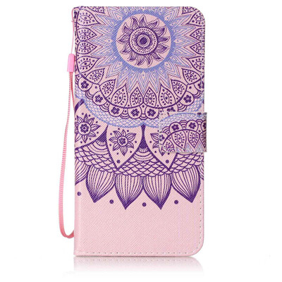 

Purple Sunflower Design PU Leather Flip Cover Wallet Card Holder Case for ASUS Zenfone 3/ZS570KL