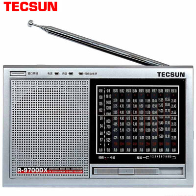 

(Tecsun) радио полный спектр экзаменов на экзамен в колледже для пожилых людей в полупроводниках на английском языке, прослушивающий четыре или шесть стереофонических частот (серебристо-серый) R9700DX