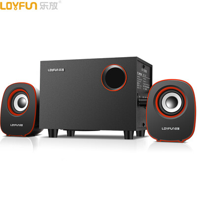 

Lele (LOYFUN) D230 2.1 активный компьютер аудио домашний мультимедийный ноутбук настольный аудио сабвуфер (красный)