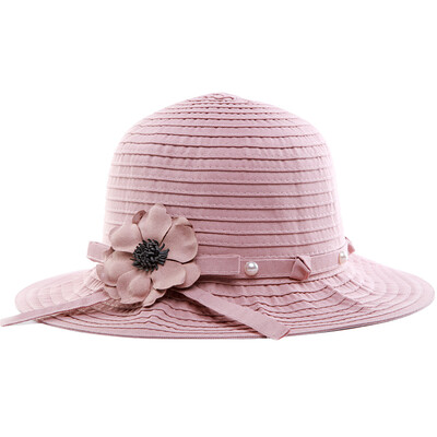 

【Jingdong supermarket】 Han shop (hanshop) sun hat female summer outdoor hat hat sun hat lady lovely folding beach hat HSM26 pink 57CM adjustable