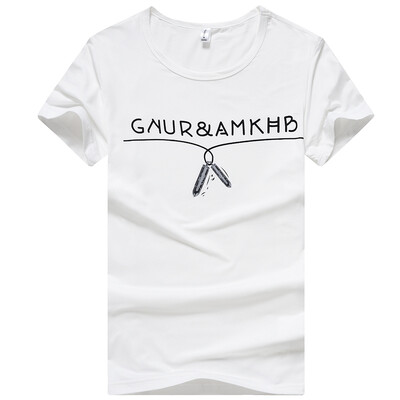 

Богатый воротник (FORTEI) мужчин шею с коротким рукавом футболки печать футболки мужчин дна рубашки 17030FTT31 белый 2XL