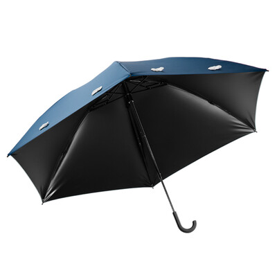 

New] banana (BANANA UNDER) Luo series sun umbrella black umbrella sun umbrella female sunscreen ultra-light small umbrella small fresh and simple sunny umbrellas dish blue