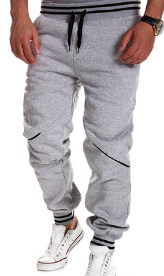 

New men's pants casual contrast color splice sports