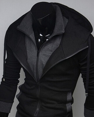 

Mens Fashion Casual Hooded Cardigan Sweater Jacket