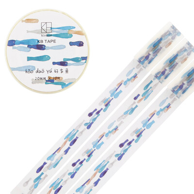 

Kinbor hand and paper tape 20mm * 10m hand account decoration color stationery tape / colorful fish DTB64024