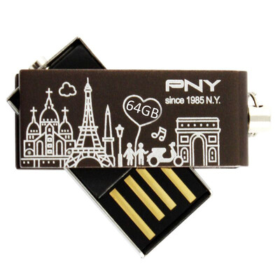 

PNY USB20 metal twin U disk 64G mellow Mocha