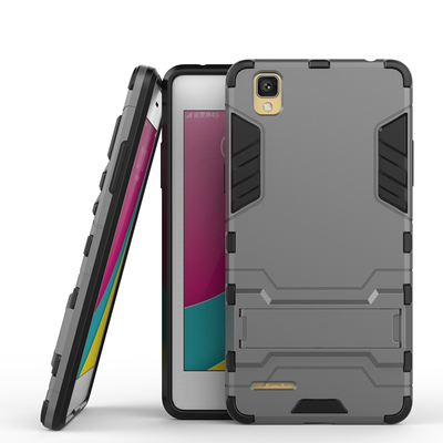 

Gray Slim Robot Armor Kickstand Shockproof Hard Rugged Rubber Back Case For OPPO A35