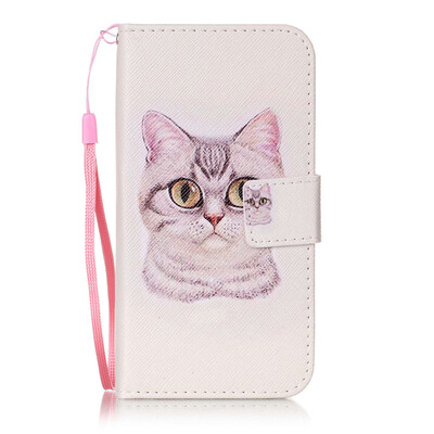 

Short Hair Cat Design PU Leather Flip Cover Wallet Card Holder Case for Google Pixel XL