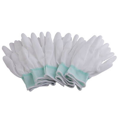 

New Yue Chang Hui labor insurance gloves Tu refers to wear pu coating non-slip gloves cotton gloves anti-static site work gloves 10 pairs of  code powder B11406