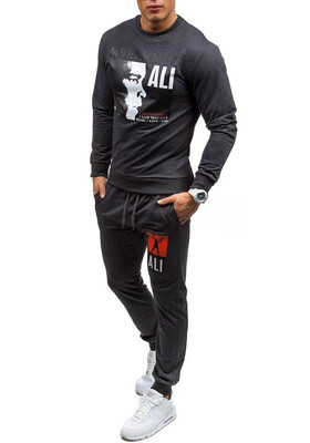 

2016 New men' fashion 2 parts sweatshirt and sport pants set