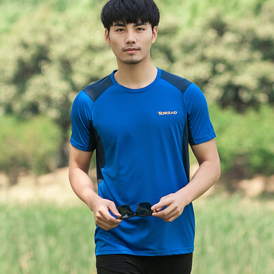 

Pathfinder (TOREAD) outdoor quick-drying short-sleeved t-shirt men's breathable sweat sweat fast drying function sports round neck T-shirt KAJF81316 black / dark gray
