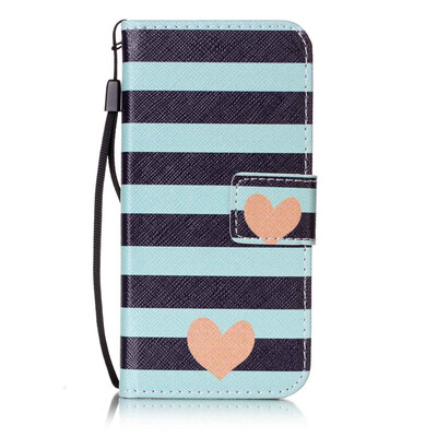 

Blue Stripes Design PU Leather Flip Cover Wallet Card Holder Case for Samsung Galaxy A32016A3100A310F