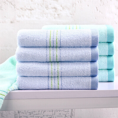 

Jingdong supermarket] Xin licensing cotton towel 2848 blue and green mixed with 8 water-absorbing color of the satin stalls plus gift towel cotton a piece of 72 * 32cm