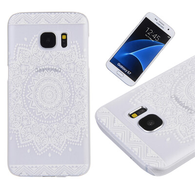 

White Flower Pattern Soft Thin TPU Rubber Silicone Gel Case Cover for SAMSUNG Galaxy S7 Edge