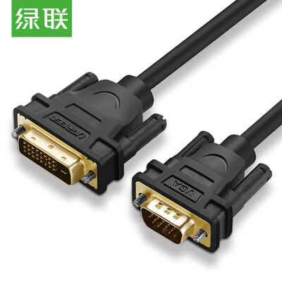 

Green UGREEN DVI to VGA adapter cable DVI-D digital high-definition converter 15 m DVI24 1 computer graphics card projector projector 30838