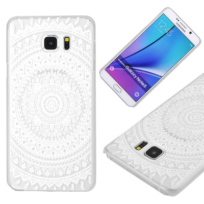 

White Flower Pattern Soft Thin TPU Rubber Silicone Gel Case Cover for SAMSUNG Galaxy note 5