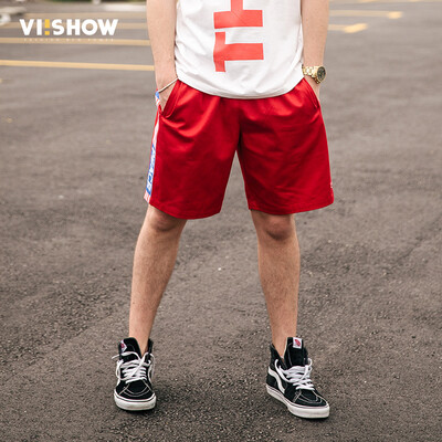 

Wei Xiu viishow casual shorts male alphabet printing pants side men's sports pants KD11971721 red XXL