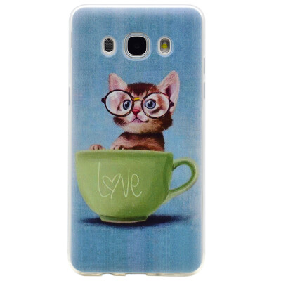 

Glasses cat Pattern Soft Thin TPU Rubber Silicone Gel Case Cover for Samsung Galaxy J5 2016/J510