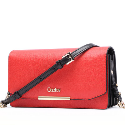 

Kou a Cnoles cowhide handbags Europe and the United States fashion trend leather handbag female shoulder Messenger bag B018 red