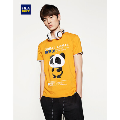 

Hailan Дом HNTBJ2V301A M Футболка 2017 лета новой моды футболка печать футболка желтых моделей 170 / 88A (48)