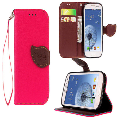 

Pink Design PU Leather Flip Cover Wallet Card Holder Case for Samsung Galaxy SIII/S3/I9300