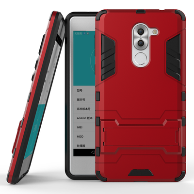 

Красный Slim Robot Armor Kickstand Ударопрочный жесткий корпус из прочной резины для HUAWEI Honor 6X