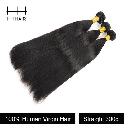 

HHHair Peruvian Virgin Hair Straight 3 Bundles Hair Products Peruvian Hair Weave Bundles Peruvian Straight Human Hair