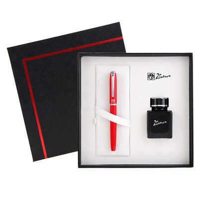 

Picasso pimio K-16 pure red white clip pen ink gift set