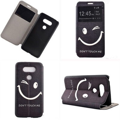 

Naughty Smile Design PU Leather Flip Cover Wallet Card Holder Case for LG G5