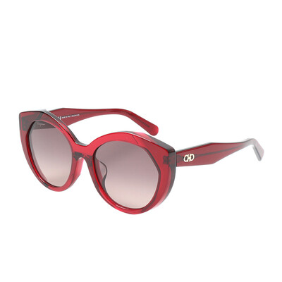 

FERRAGAMO Ferragamo female models red frame red mirror legs coffee color gradient lens glasses sunglasses SF869SA 613 56MM