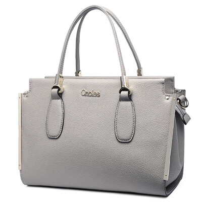 

Kou a Cnoles cowhide handbags Europe and the United States fashion trend leather handbag female shoulder Messenger bag C041 gray