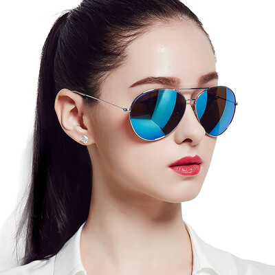 

Jingdong Supermarket Ms San TANS sunglasses polarized driving glasses sunscreen color film toad sunglasses 8601 gold frame red red