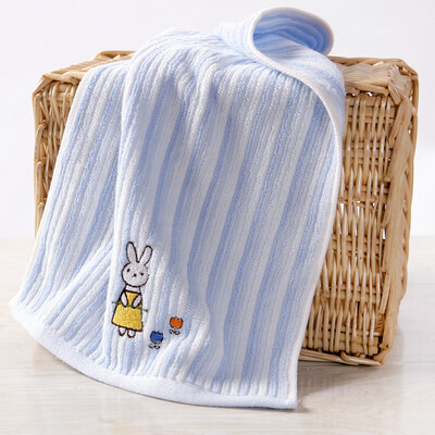 

Gold towel home textile cotton towel towel soft absorbent stripes embroidery single loaded blue 50 * 25cm