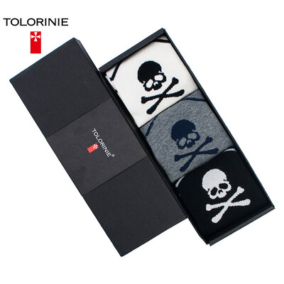 

TOLORINIE casual men socks combed cotton personality fashion men&39s socks spring&summer thin section of short socks 3 double K7130M0011