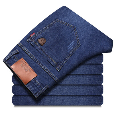 

[Jingdong self] Zhuo Shidu jeans men's business leisure straight washed pants fashion elastic cat to be pants V002 blue 30