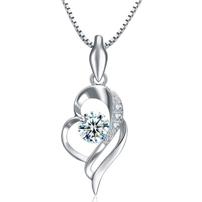 

Bao edge s925 silver necklace female models innocent white silver pendants