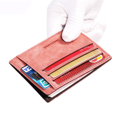

AIM lady card card multi-card wallet female card head layer cowhide card holder card set bank card package driver card sets A295 red