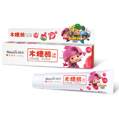 

Namie Namei Xylitol 3-12 year old child toothpaste strawberry flavor 40g 3101